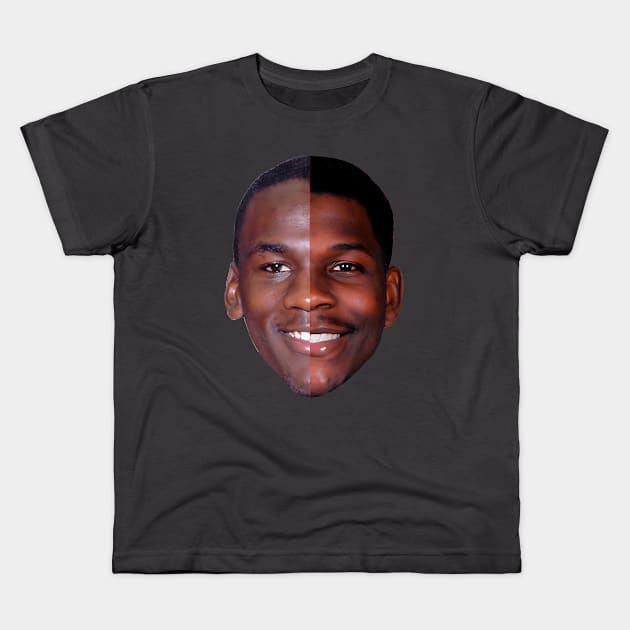 Michael Jordan Anthony Edwards Mash up Kids T-Shirt by Dystopianpalace